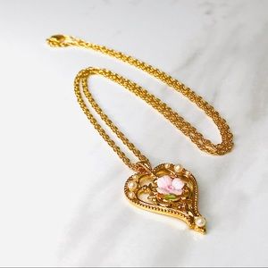 Vintage Signed Heart Necklace